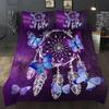 Butterfly Dream Catchers Bedding Set Purple Duvet Cover With Pillowcases Twin Full Queen King Size Bedclothes 3pcs Home Textile