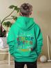 Boys casual hoodie, 3D printed New Harajuku English letter print sports style personality street print, everyday casual hoodie