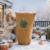 Winter Plant Care Equipment Cover with Round Window Zipper And Drawstring Non-Woven Indoor Outdoor Protection Fabric Frost Blanket for Shrubs Trees