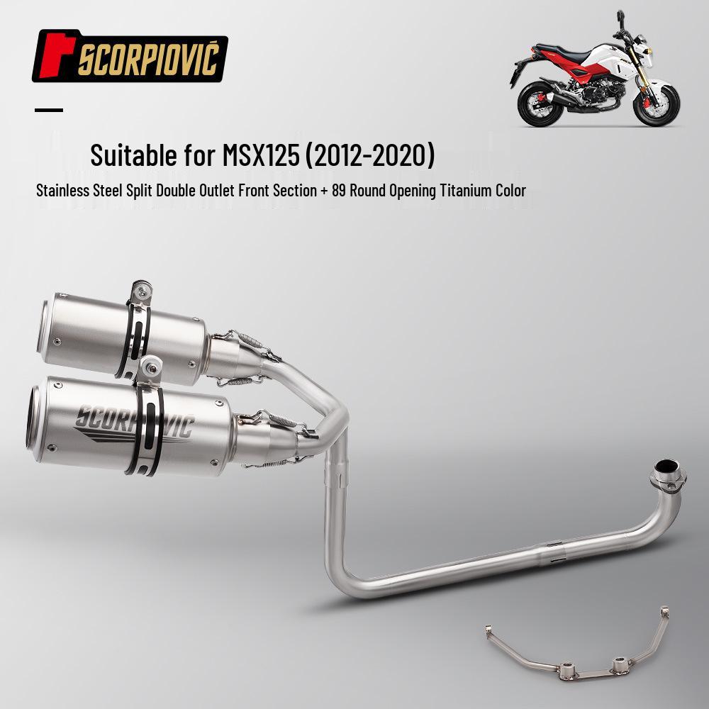 MSX125 Motorcycle Exhaust System: Full Exhaust Pipe & Muffler for 2012-2020 Models