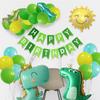 Dinosaur Aluminum Foil Balloon Green Crown Dinosaur Forest Theme Party Decoration Cute Dinosaur Balloon