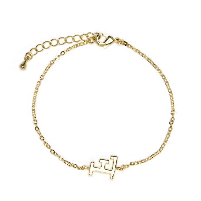 Luxenter Bracelet 18 Carat Yellow Gold Finish - Alphabet