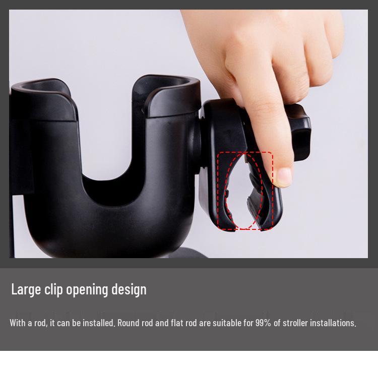 Baby Stroller Cup & Phone Holder - Multi-functional Tray for Water and Milk Bottles