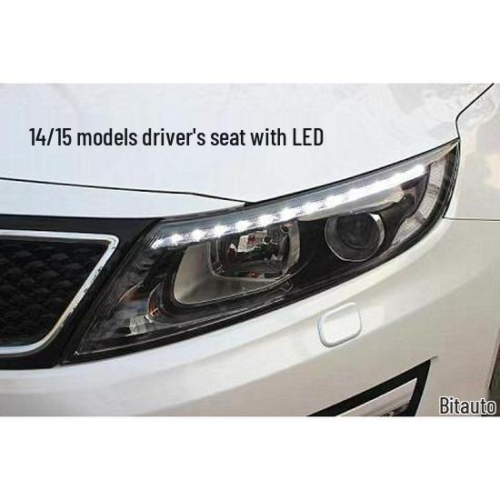 Compatible with Kia K5 (2010-2016): Headlights, High/Low Beams, Fog Lamps, Taillights, Grille Assembly.