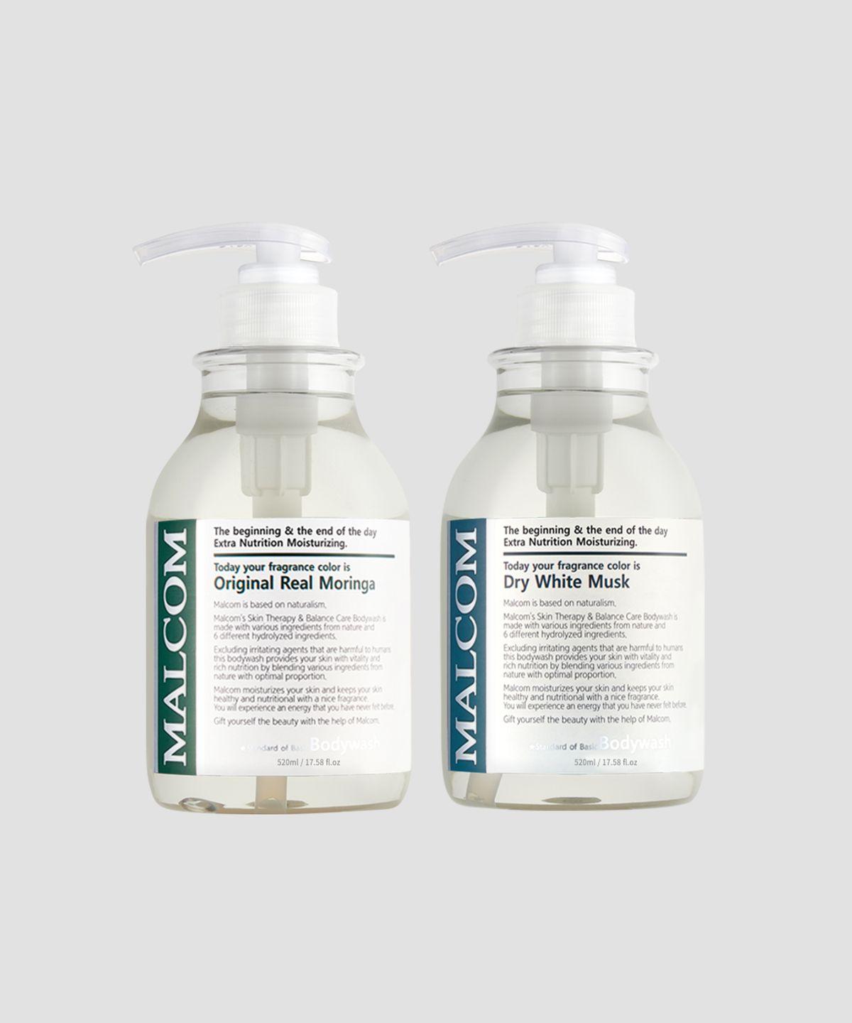 Allergy-Free Mildly Acidic Body Wash 520ml 2-Pack (11 Scents) Dry White Musk