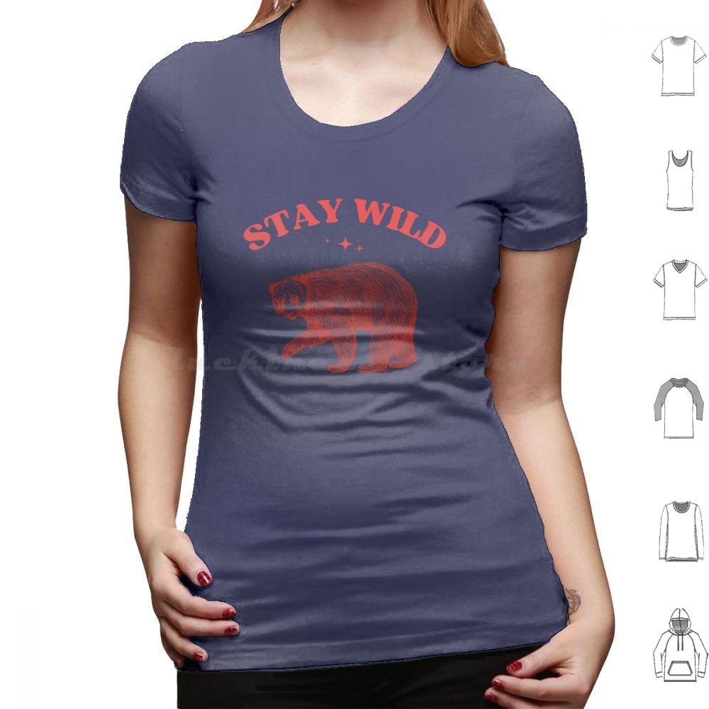 Stay Wild Womens Tee  Womens Cute Animals  Funny Animals  Weird Cute Tee T Shirt 6xl Cotton Cool Tee Funny Humorous Humor