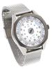 Millimetro IV MLIV000SSWH Trifoglio Italia MILLIMETRO IV 4th Generation Automatic Watch Rotating Disc White Dial Stainless Steel Mesh Strap Italian
