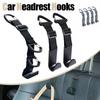 Nylon Car Headrest Hook Hidden Design Vehicle Storage Hook Seat Back Organizer  For Car Interior