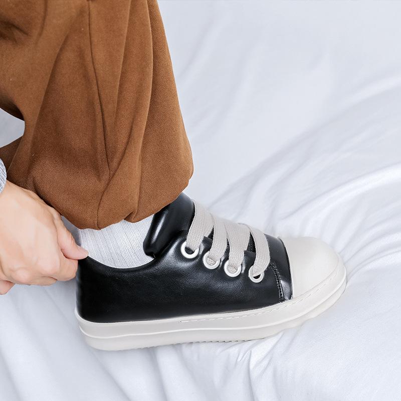 Shoes Men's 2024 Autumn and Winter New Versatile Casual Shoes Niche Trendy Shoes Bread Shoes Low-top Korean Version Board Shoes 6261-R