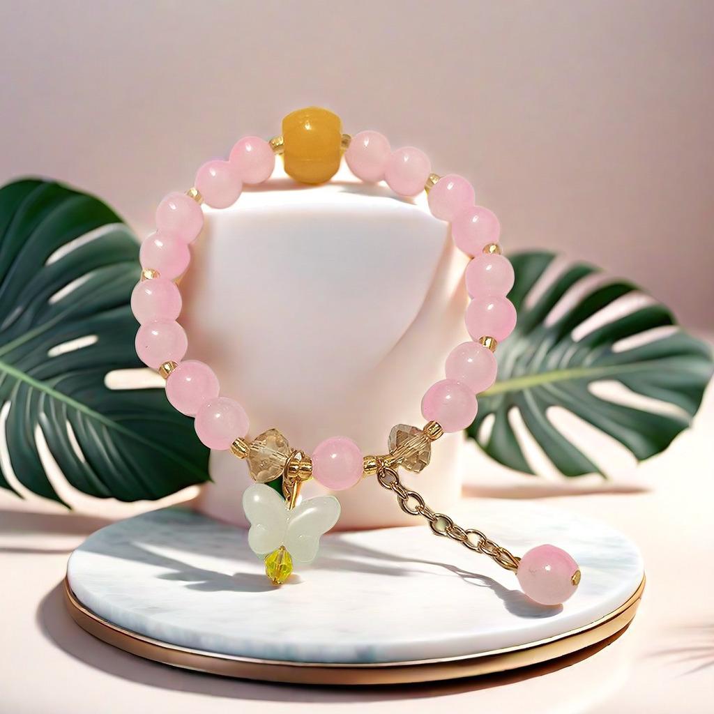 2025 Jadeite Green Jade Rabbit Bracelet: High-End Chinese Style, Year of the Snake, Elegant Women's Niche Beaded Design