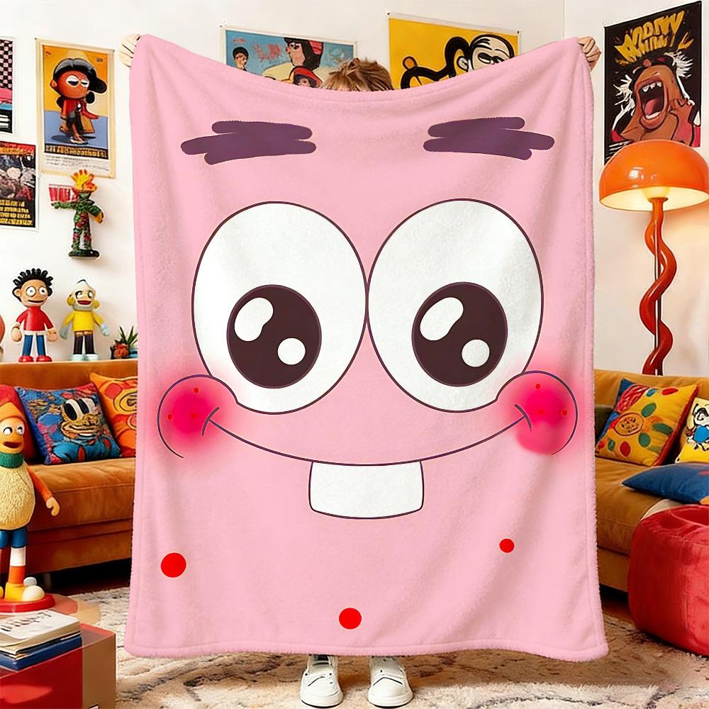 Throws Nap S-Sponge-Bobs Blanket and Blankets for Baby Bedspread On the Bed Anime Home Decoration Sofa Bedspreads Picnic Throw