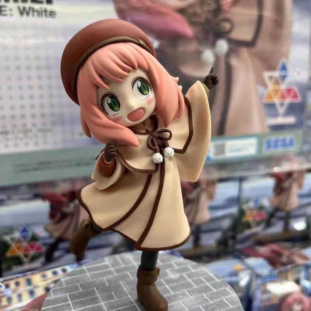 13cm SPY×FAMILY Anya Figure with Suspender Jeans Noodle Stopper Anime Action Figure Playthings Presents Beautiful Design