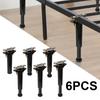 6Pcs Bed Frame Support Leg Plastic Frame Centre Slats Support Leg Height Adjustable Bed Frame Support Foot Thickened Frame