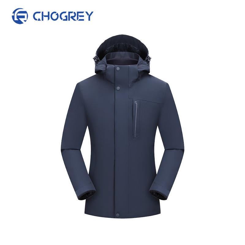 Qiaogrer Couples  Fleece Lined 3-in-1 Outdoor Jacket 3XL
