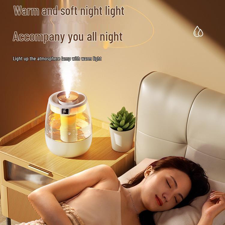 Large Capacity USB Desktop Humidifier for Home, Bedroom, or Office - Portable Mini Air Purifier with High Fog Output
