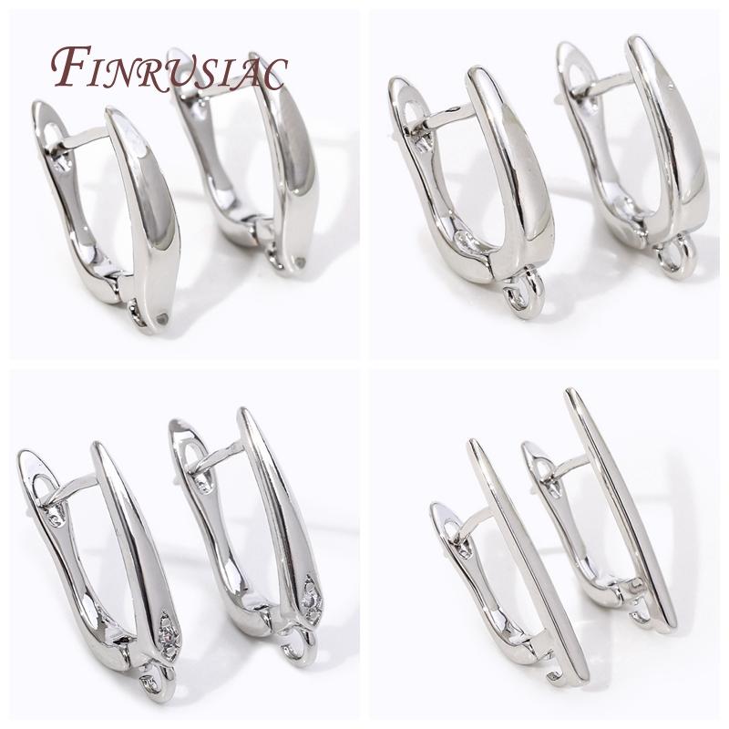 18K Gold Plated Anti-Allergy Earring Hooks Basic Copper Earwire Fastener Accessories For DIY Women's Earring Making Supplies