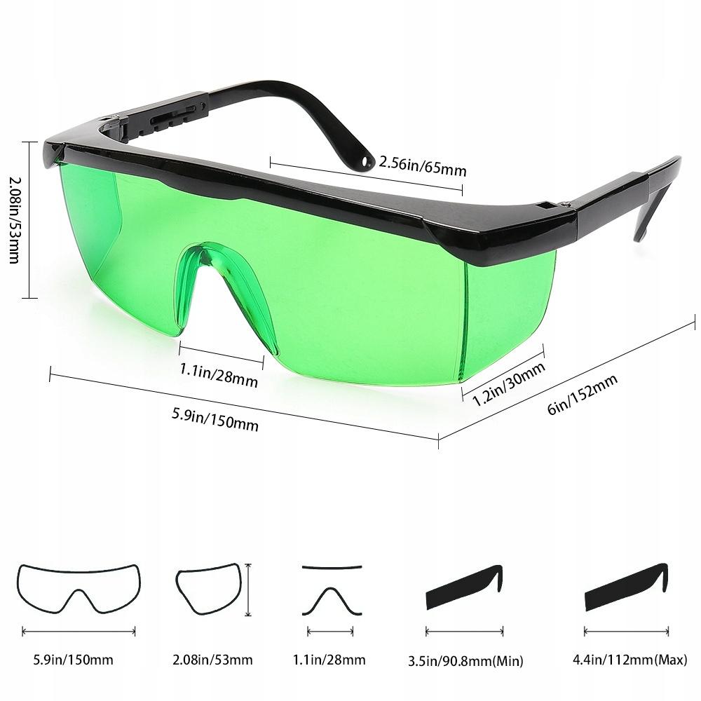 Green laser safety glasses