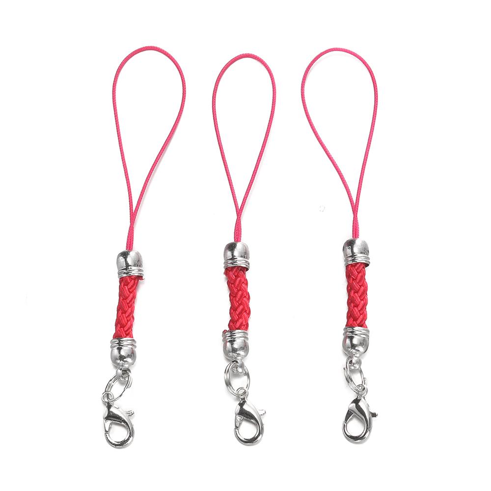 10/20pcs Keychain Rope with Lobster Clasp Jump Rings Lanyard Lariat Strap Cord For DIY Keyring Pendant Jewelry Making Supplies