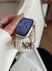 Compatible Bowknot Pearl Elastic Beaded Strap for Apple Watch 10/9/8/7/SE