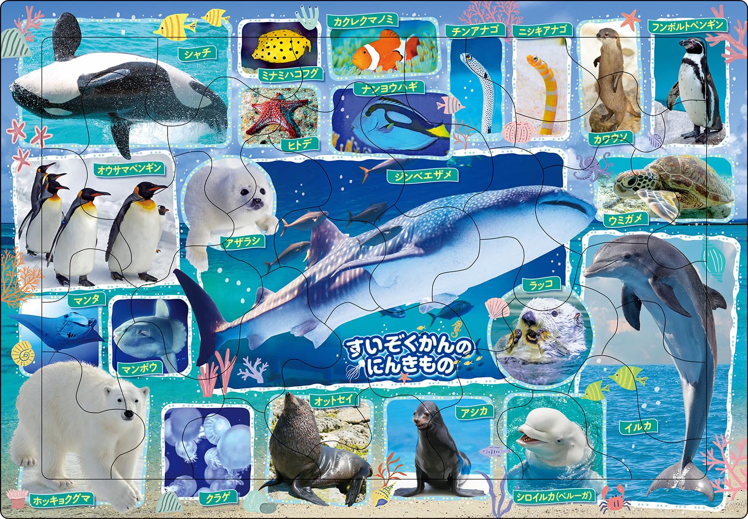 

EPOCH Apollo Aquarium Favorites Picture Puzzle 35 Pieces Children s Puzzle 25-232 ST Mark Certified Storage Bag Included For Ages 4 and Up Toy