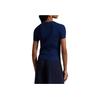 Polo Ralph Lauren Logo Embroidered Round Neck Slim Fit Short Sleeve Knit Top Women Tops Blue WMPOSWENC021234-400