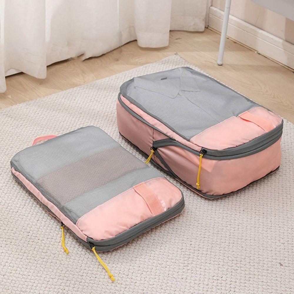 4Pcs/Set Large Capacity Compression Packing Cubes Oxford Fabric Clothes Storage Bag  Underwear