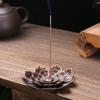 Metal  Incense Burner Stick Holder Buddhism Lotus Line Incense Plate Sandalwood Coil Base Temples Yoga Studios Home Decoration