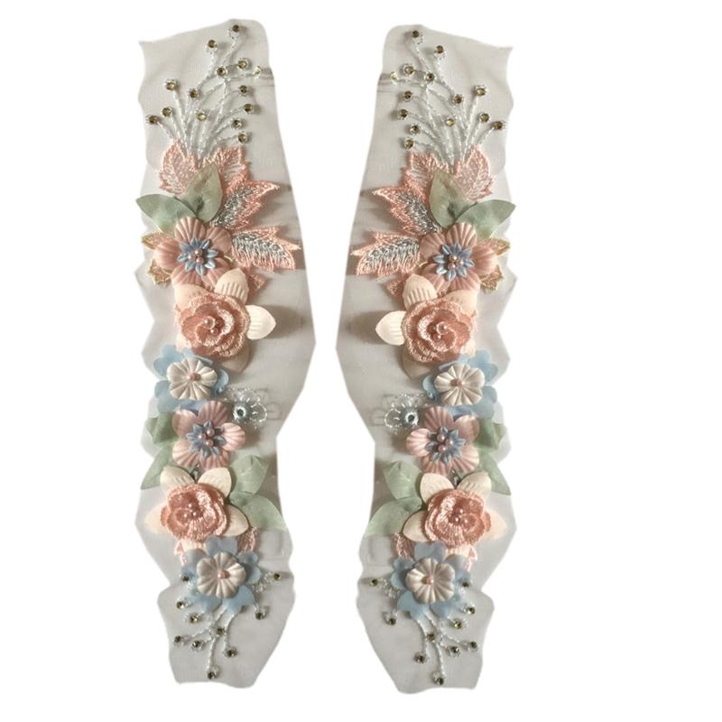 

The New ABS Pearl Three-dimensional Flower Lace Collar Sewing DIY Bud Fabric Applique Decoration Clothes Accessories Scrapbook