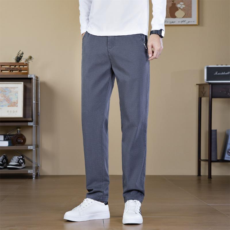 

Мужские брюки в стиле business casual, мужские осенне-зимние эластичные дышащие брюки, синие прямые, модные свободные брюки для мальчиков 28