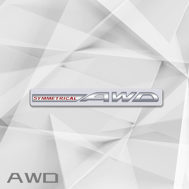Zinc Alloy SYMMETRICAL AWD Badge Car Body Trunk Fender Adhensive Emblem 3D Decal Sticker For Subaru Crosstrek Legacy Outback bb1