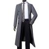 Men's Double-Breasted Wool Blend Over-the-Knee Coat