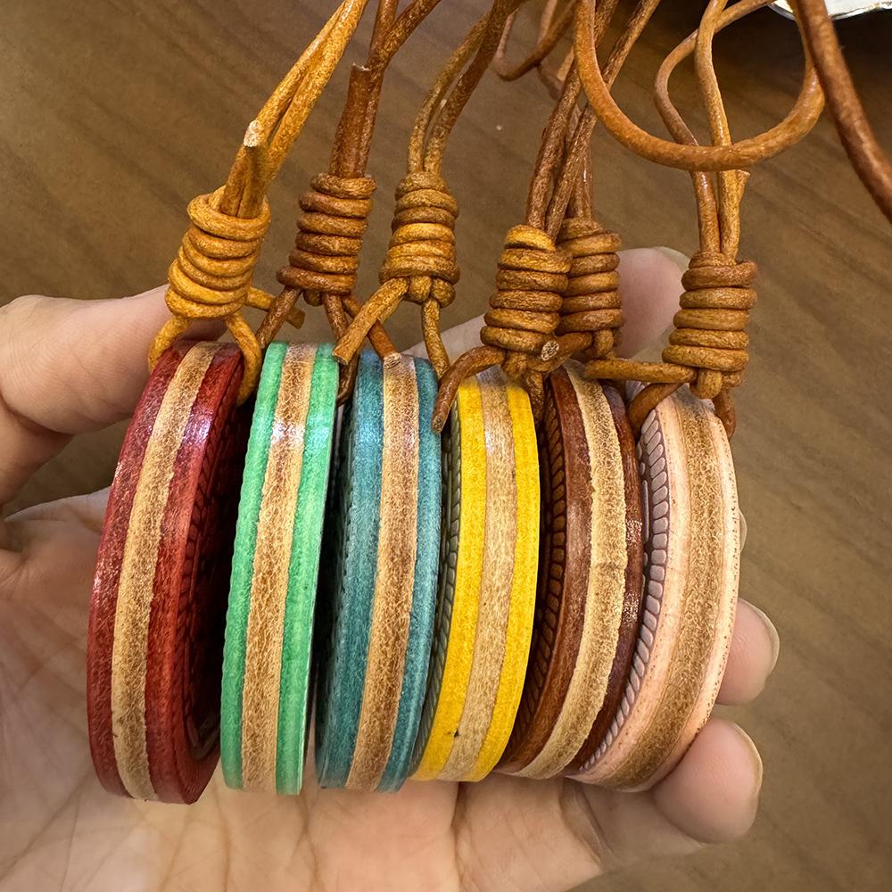 Handmade Oreo Chocolate Vegetable Tanned Cowhide Leather Hanging Accessories Hand Tents Car Keychains Pendants Gift Customization