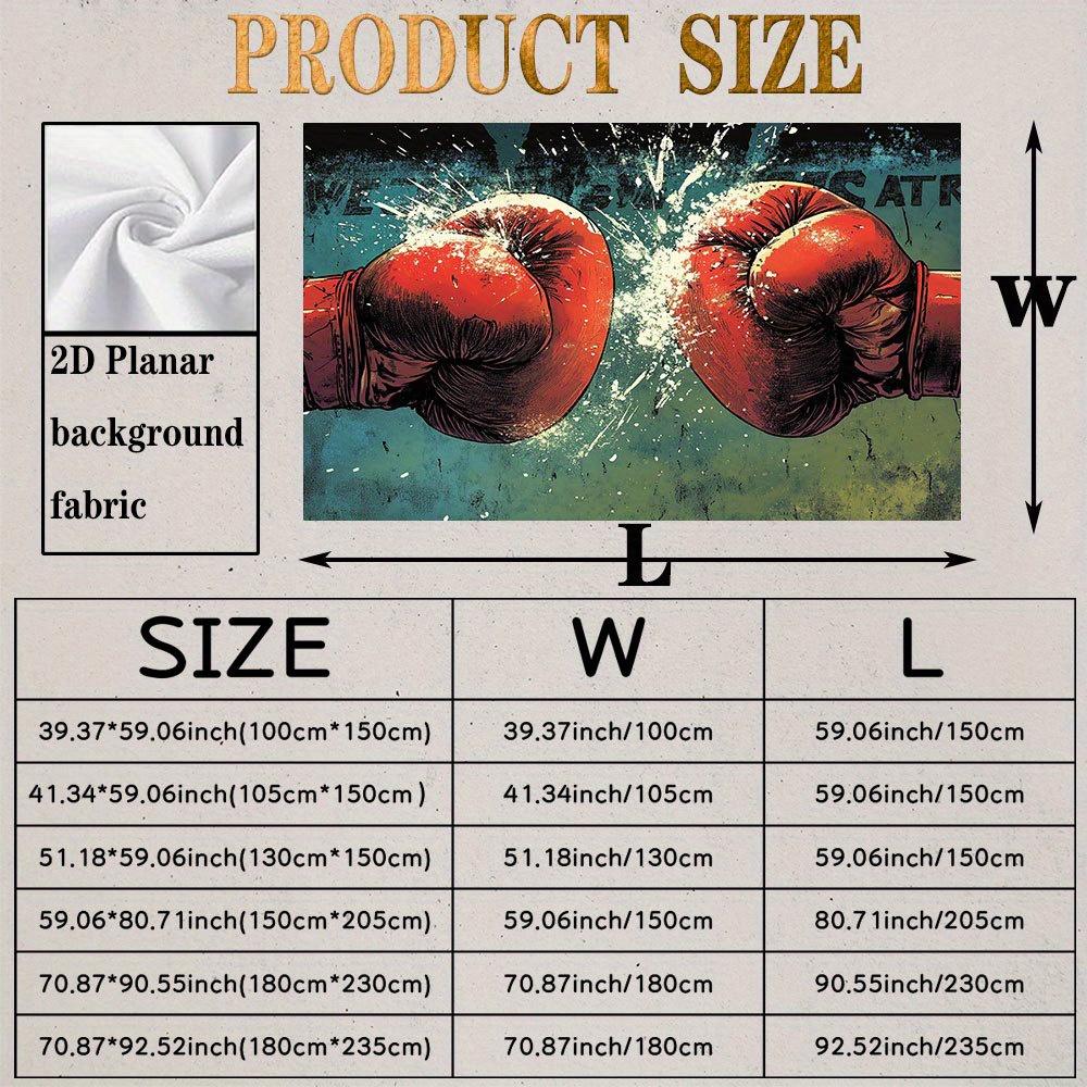 Red Boxing Gloves Collision Sports Wall Tapestry Gym Motivation Poster Vintage Grunge Background Cloth Fitness Room Decormancave