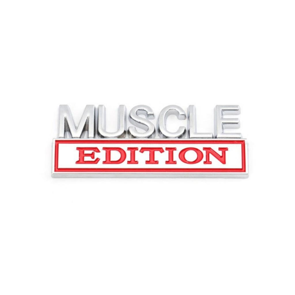 1Pc 3D Metal Muscle Edition Logo Car Front Grille Badge Side Fender Rear Trunk Emblem Sticker Decal