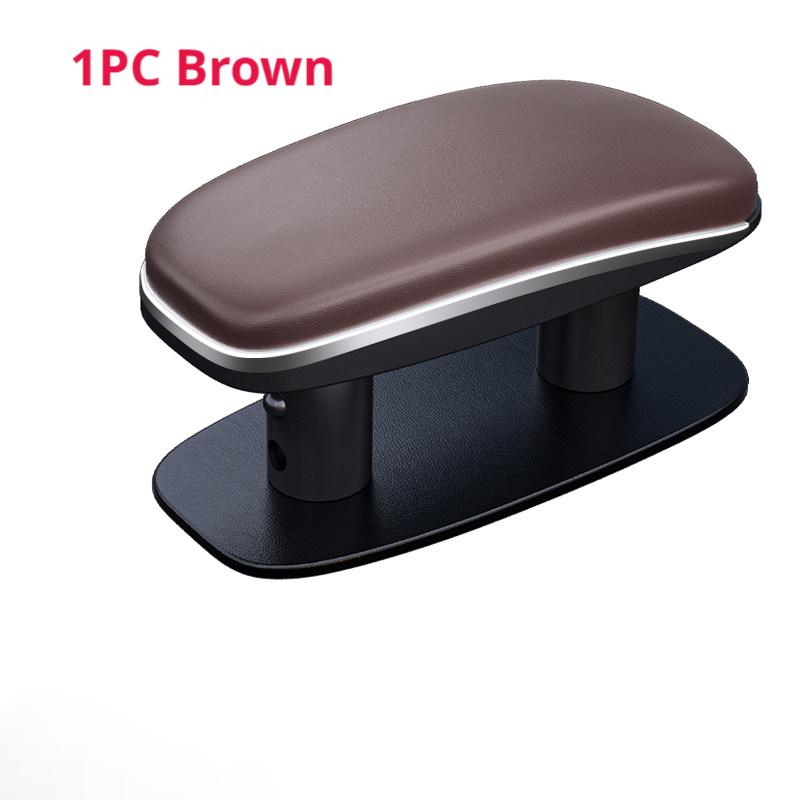 SEAMETAL Universal Car Door Armrest Pad Adjustable Height Relieve Arm Fatigue PU Leather Surface Easy Installation Car Armrest