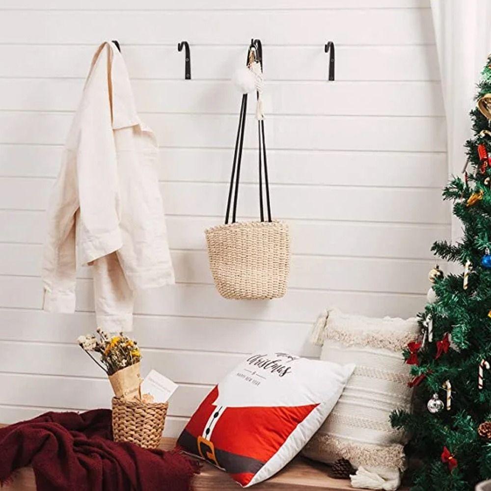 4PCS Vintage Metal Hooks Black Plants Hangers Plants Holder Iron Wall Hooks  Garden