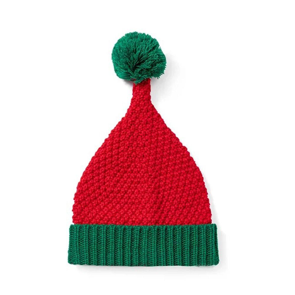 Soft Christmas Hat Pom Pom Ball New Year Decorations Winter Beanie Santa Caps  for Women Men