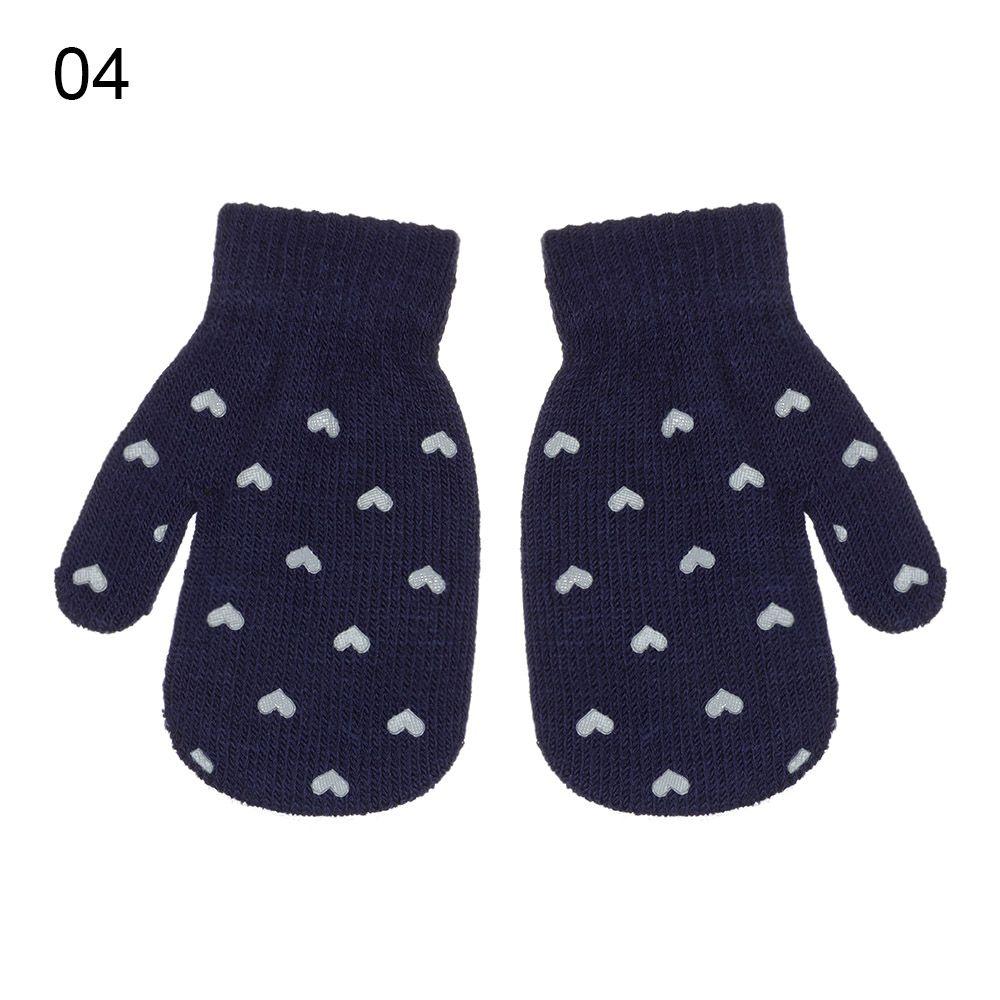 New Hot Soft Star Non-slip Knitted Mittens Kids Gloves Cute Cartoon Thick Warm
