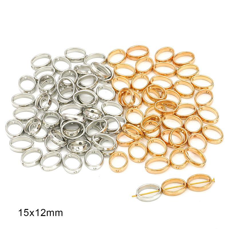 Multi-Size Electroplated CCB Plastic Large-Hole Beads for DIY Jewelry Crafting