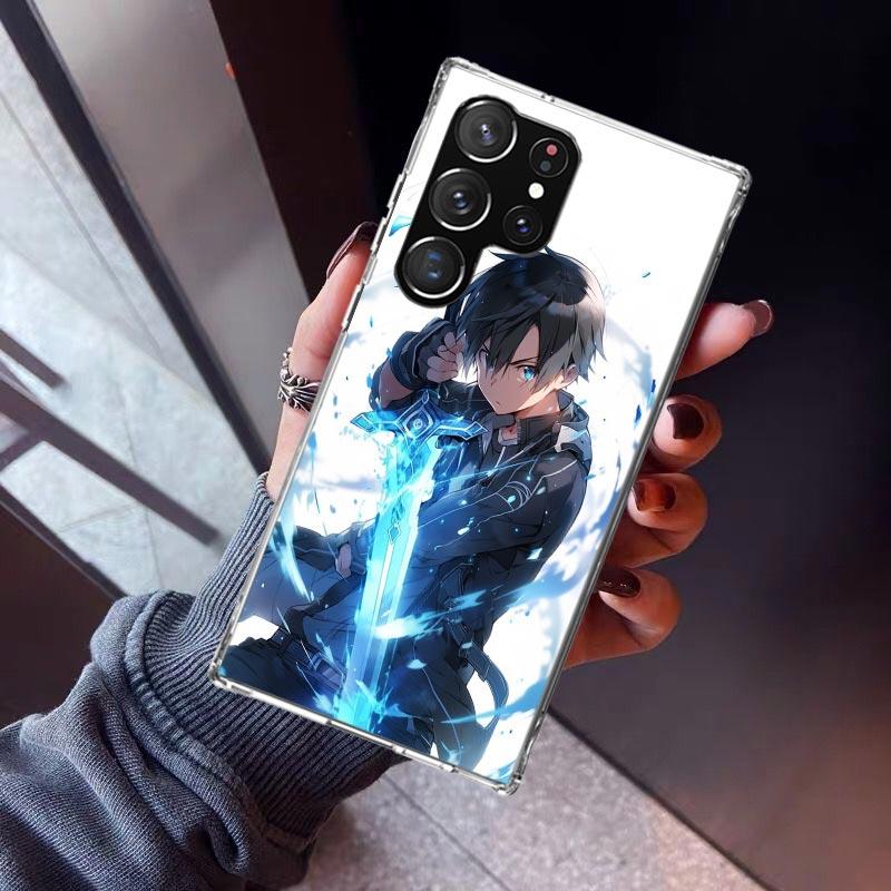 Sword Art Online Kirito Phone Case For Samsung Galaxy S26 S25 Edge S24 S23 Ultra S22 Plus S21 S20 FE Soft TPU Back Cover Funda G