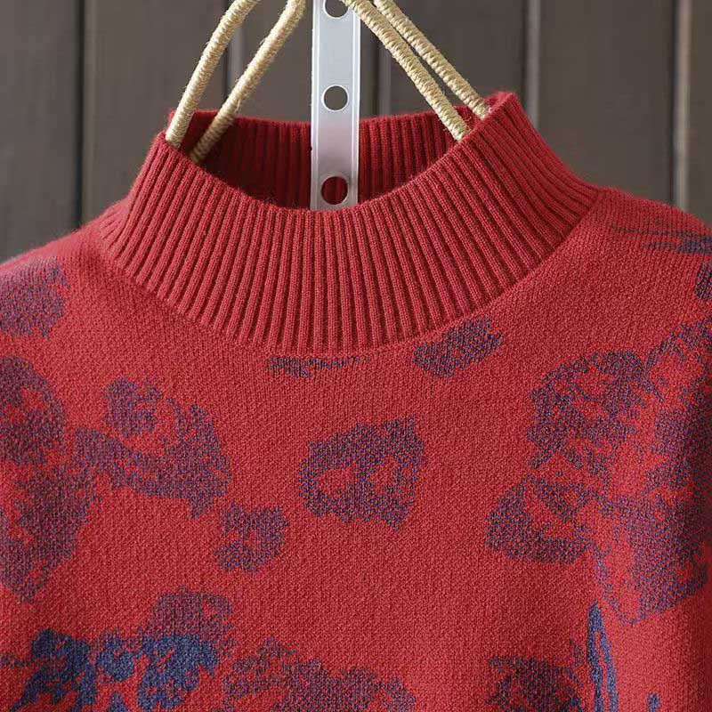 Maglione da Donna Invernale Ispessito Pullover Caldo Lavorato a Maglia Elasticizzato Manica Lunga Oversize Maglione Top