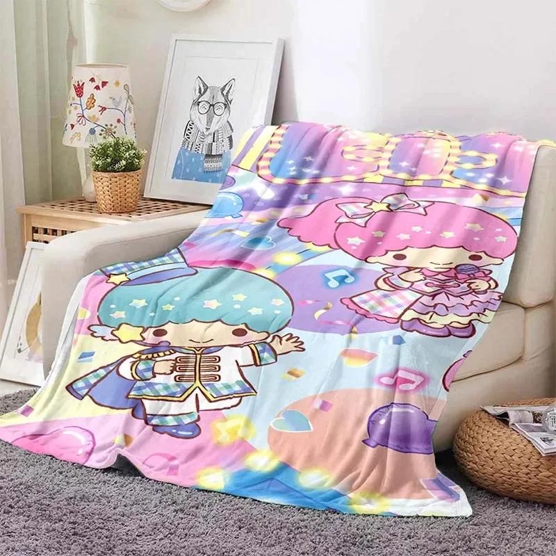 6 Größen Warme Weiche Sanrio Little Twin Stars Decke Flauschig Kinder und Erwachsene Sofa Plüsch Tagesdecke Überwurfdecke für Sofa Bett