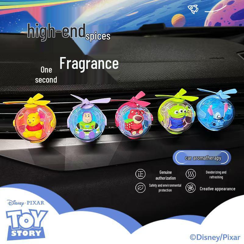 Strawberry Bear & Friends Air Freshener: 3-Eyed Monster, Stitch, Pooh, Buzz Lightyear, Airplane Car Scents