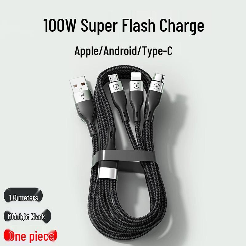 Universal Fast Charging 3-in-1 Multi-Head Cable for Car and Phone