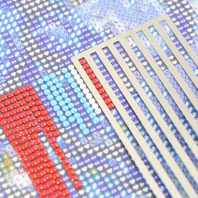 DIY Diamantschilderij Liniaal Antislip Metalen Liniaal voor Diamantkunst Liniaal Getextureerd Rastergereedschap Rechte Boorliniaal