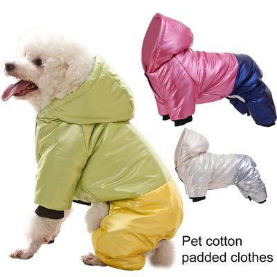 Pet Coat Windproof Cotton Coat Color Matching Soft Dog Down Coat Pet