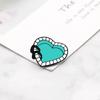 Heart Shaped Swimming Pool Brooch Blue Cartoon Fun Enamel Pins Backpack Denim Lapel Badges Accessories Gifts Jewelry For Friends