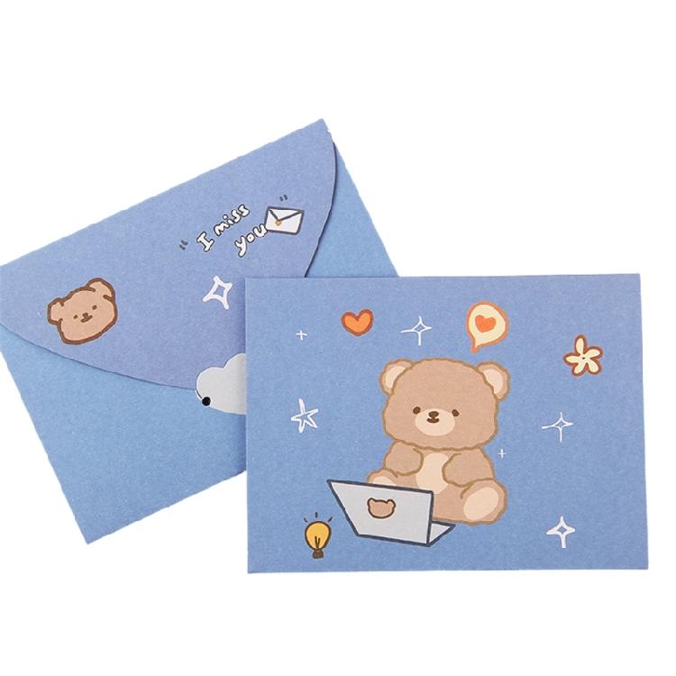 

Cartoon Animal Greeting Cards Birthday Card Envelope Letter Paper Postcard Festival Card
