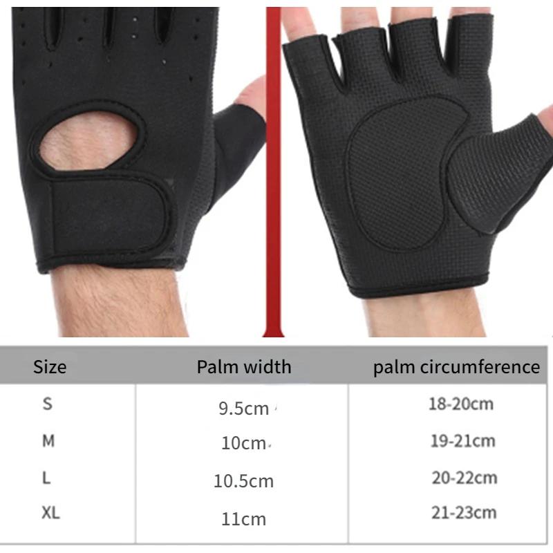 Half finger gym sports gloves weight lifting fitness outdoor sports gloves cycling breathable shock absorption workout gloves