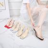New stiletto sandals transparent film fish mouth large size high heels women's shoes